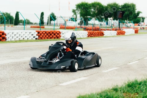 Preview: Woman driving go-cart