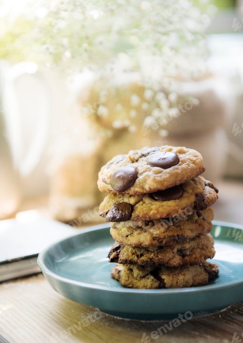 Preview: Chocolate chip cookies food photography recipe idea