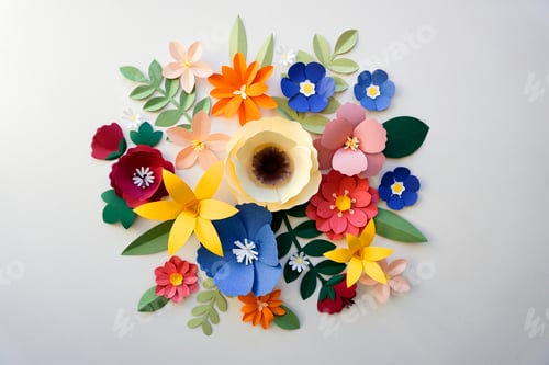 Preview: Flowers Handmade Design Papercraft Art