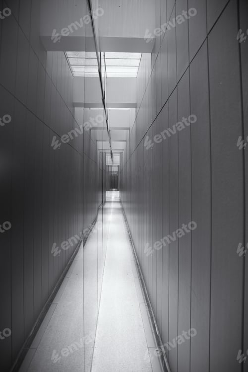 Preview: Vertical shot of a narrow corridor in Israel