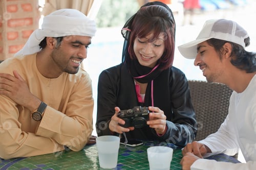 Preview: Middle Eastern people looking at camera