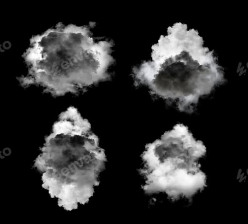 Preview: white clouds on black