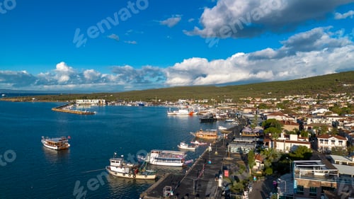 Preview: Aerial drone view of Cunda Island. Balikesir - Turkey