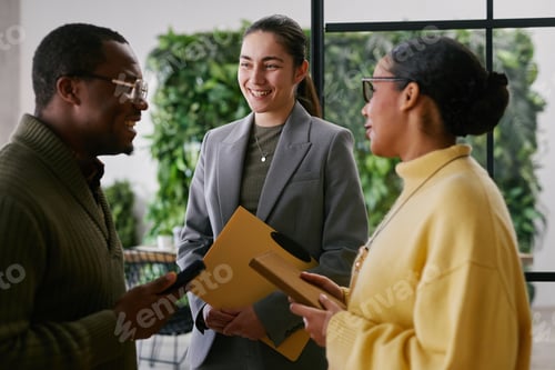 Preview: Multiethnic Young Adults Collaborating during Informal Business Meeting