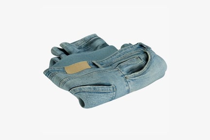 Preview: Folded Light Blue Denim Jeans