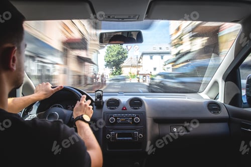 Preview: Hands on the wheel when driving at high speed from inside the car.