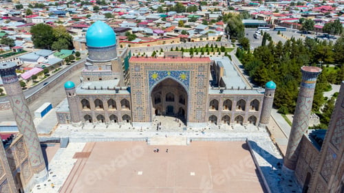 Preview: Registan Square in Samarkand Uzbekistan with city in the background