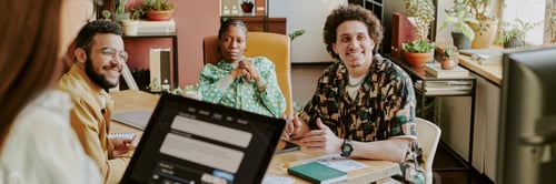 Preview: Header with Listener Smiling during Conference