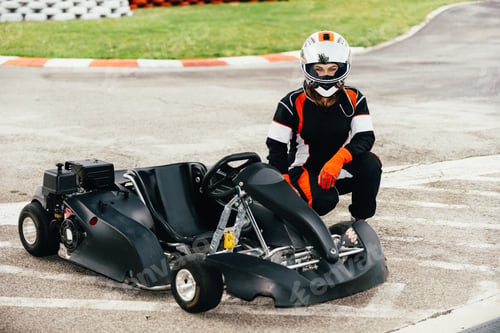 Preview: Woman driving go-cart
