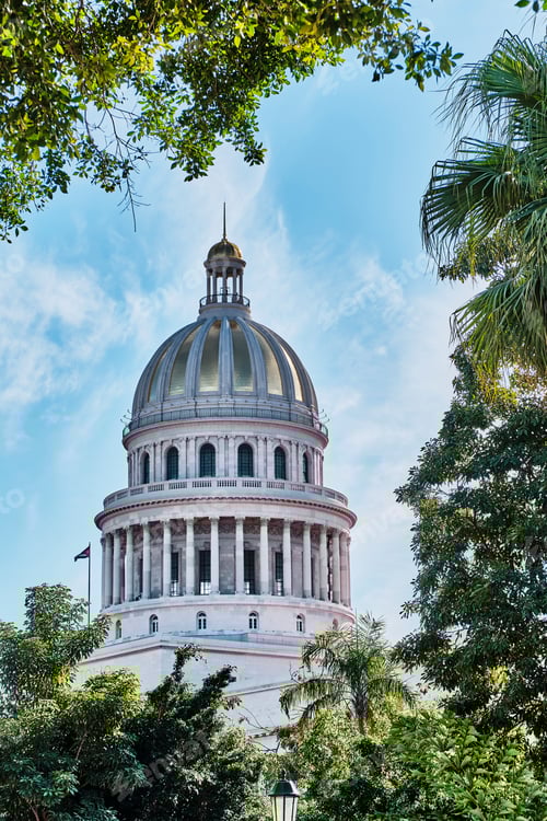 Preview: Dome of National Capitol building in central district of Havana, capital city of Cuba
