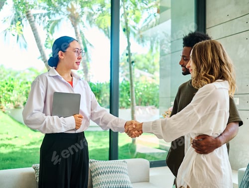 Preview: A real estate agent with a young couple