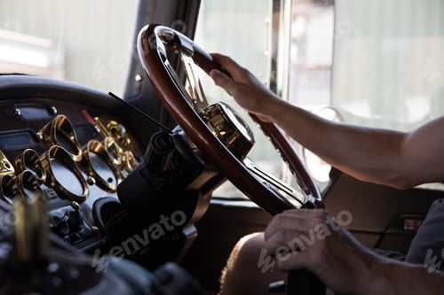 Preview: Man driving large truck