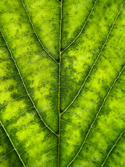 Preview: Closeup or macro of a green leaf, a texture or pattern that can be used as a background