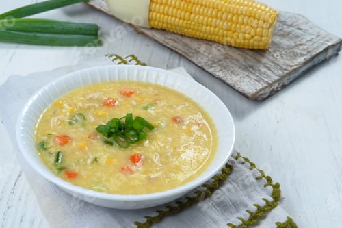 Preview: Chinese corn and chicken soup- healthy food style
