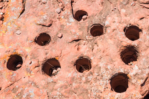 Preview: Mysterious holes at Talampaya National Park (Parque Nacional de Talampaya), La Rioja Province, North