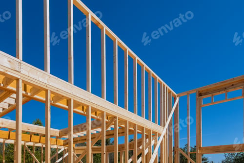 Preview: During construction, wooden framework was carried for the beam and stick home of the layout joists