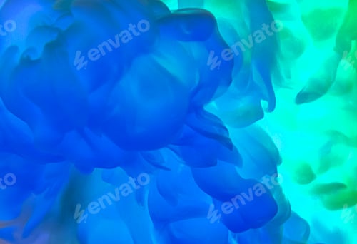 Preview: Abstract blue and green color drop to the water