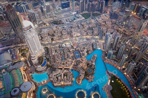 Preview: Dubai Cityscape at sunset from tallest building view