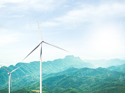 Preview: Wind Energy Farm,Windmill Power Park Renewable on Mountain Forest Park