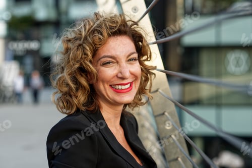 Preview: Woman with blond curls, Milano, Italy.
