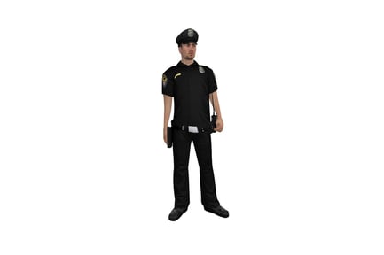 Preview: Police officer in uniform, full body portrait