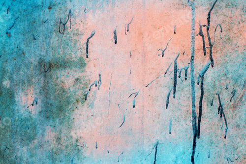 Preview: Rusty metal abstract background. Texture of an old blue and pink grunge metal plate.