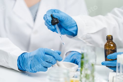 Preview: researcher working in laboratory for medicals science research using scientific equipment technology