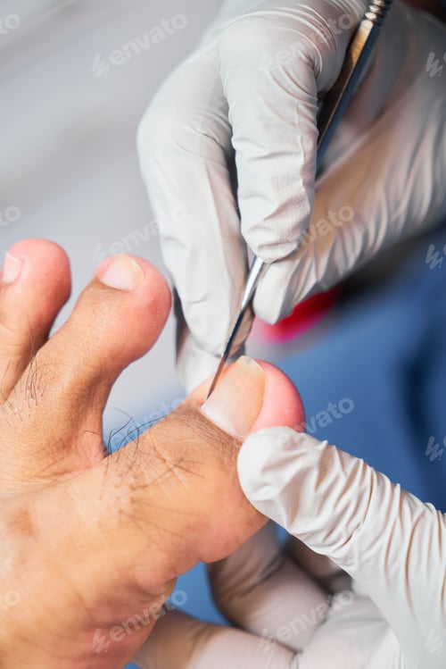 Preview: Podiatrist treating feet, concept chiropody
