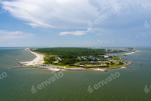 Preview: Aerial view of Dauphin Island, Alabama