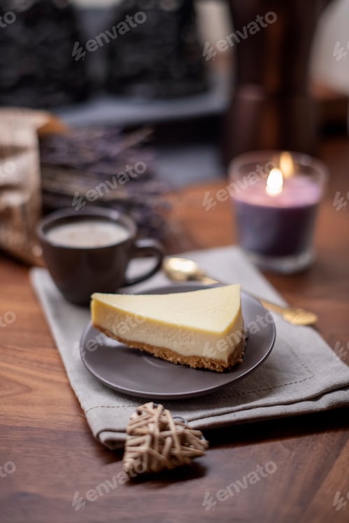 Preview: ↟ Beautiful delicious sweet cakes and a cup of coffee close-up
