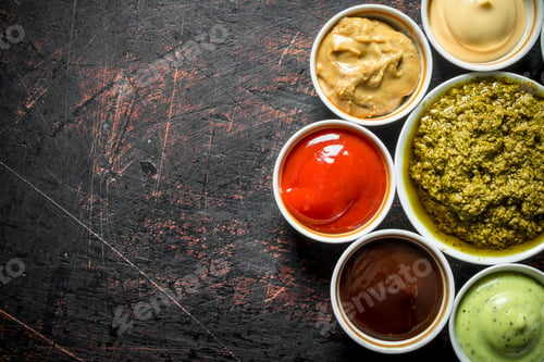 Preview: Different types of sauces.