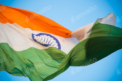 Preview: Close Up of National Indian Flag - Tricolor