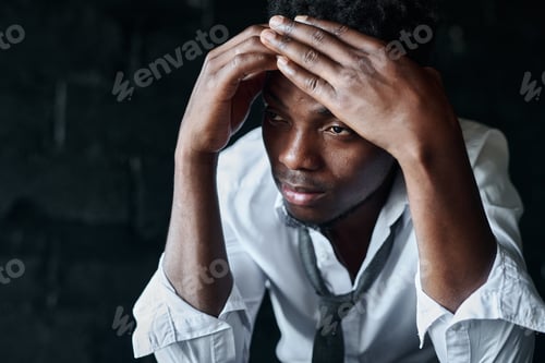 Preview: Young man having depression or problems