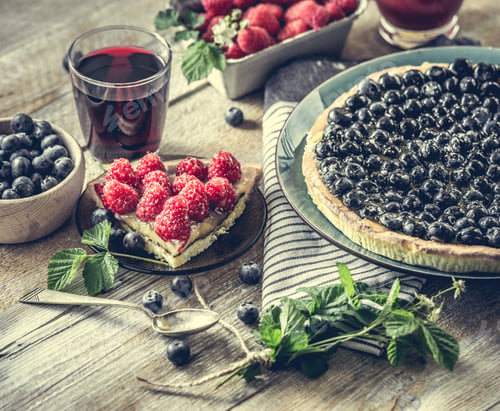 Preview: Tart with raspberries