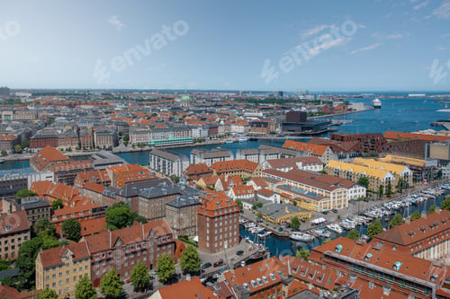 Preview: Aerial view of Copenhagen City - Copenhagen, Denmark