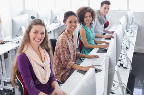 Preview: Students Working In Computer Room At The College