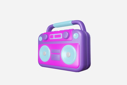 Preview: Radio Tape 3D Illustration