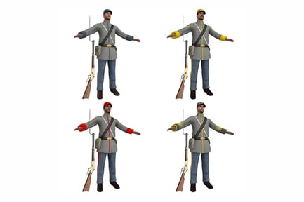 Preview: Confederate Civil War Soldier Set