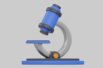 Preview: Microscope with Blue Base and Yellow Knob