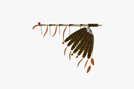 Preview: Feather fan with leather strap