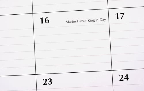 Preview: Closeup overhead view of a national holiday in January
