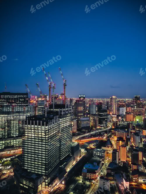 Preview: Car Lights and House Lights In The City Of Tokyo