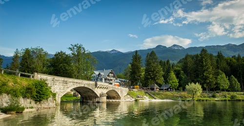 Preview: View of bohinj lake in julian alps slovenia