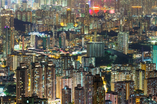 Preview: Cityscape in Hong Kong at night