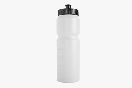 Preview: 750ml White Sport Bottle with Black Cap