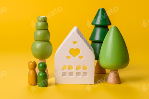 Preview: Conceptual background with house, property investment or property