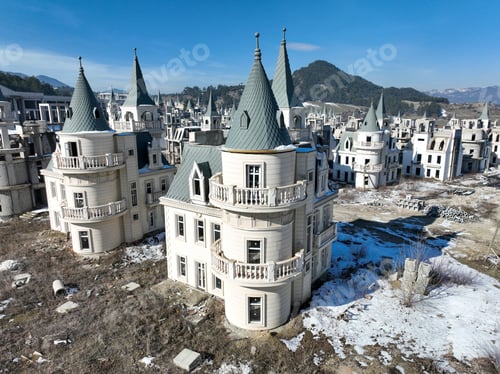 Preview: Mudurnu - Bolu - Turkey, 19 February, 2023, chateau houses, Burj Al Babas