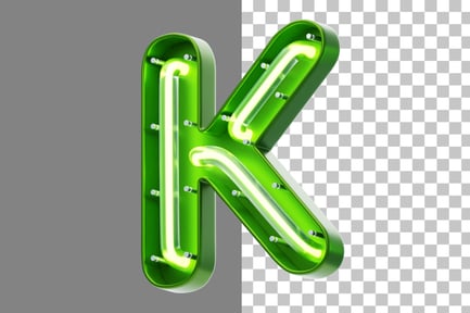 Preview: Neon K 3D Icon