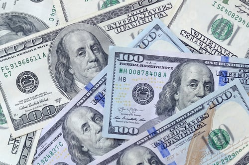 Preview: Closeup of United States One Hundred Dollar Bills