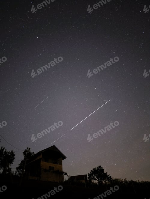 Preview: Night sky, stars, universe background, astrophotography, cosmos wallpaper, milky way and planets at